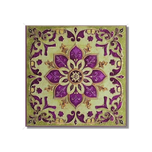 Olive Green Plum Decorative Ceramic Tiles Unique Kitchen Backsplash Tile Green Boho Bathroom Tiles Green Patterned Wall Tiles Free Shipping