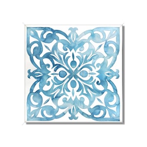 Blue And White Ceramic Tile - Vintage Moroccan Tile Design - Kitchen Backsplash Tile - Bathroom Wall Tile - Patterned Ceramic Tile
