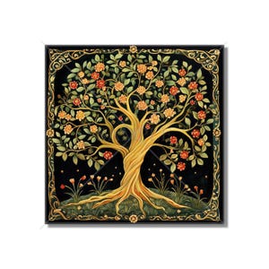 Vintage William Morris Tree Design Ceramic Tile Art Nouveau Kitchen Accent Backsplash Patterned Tile Art Nouveau Bathroom Tile Free Shipping