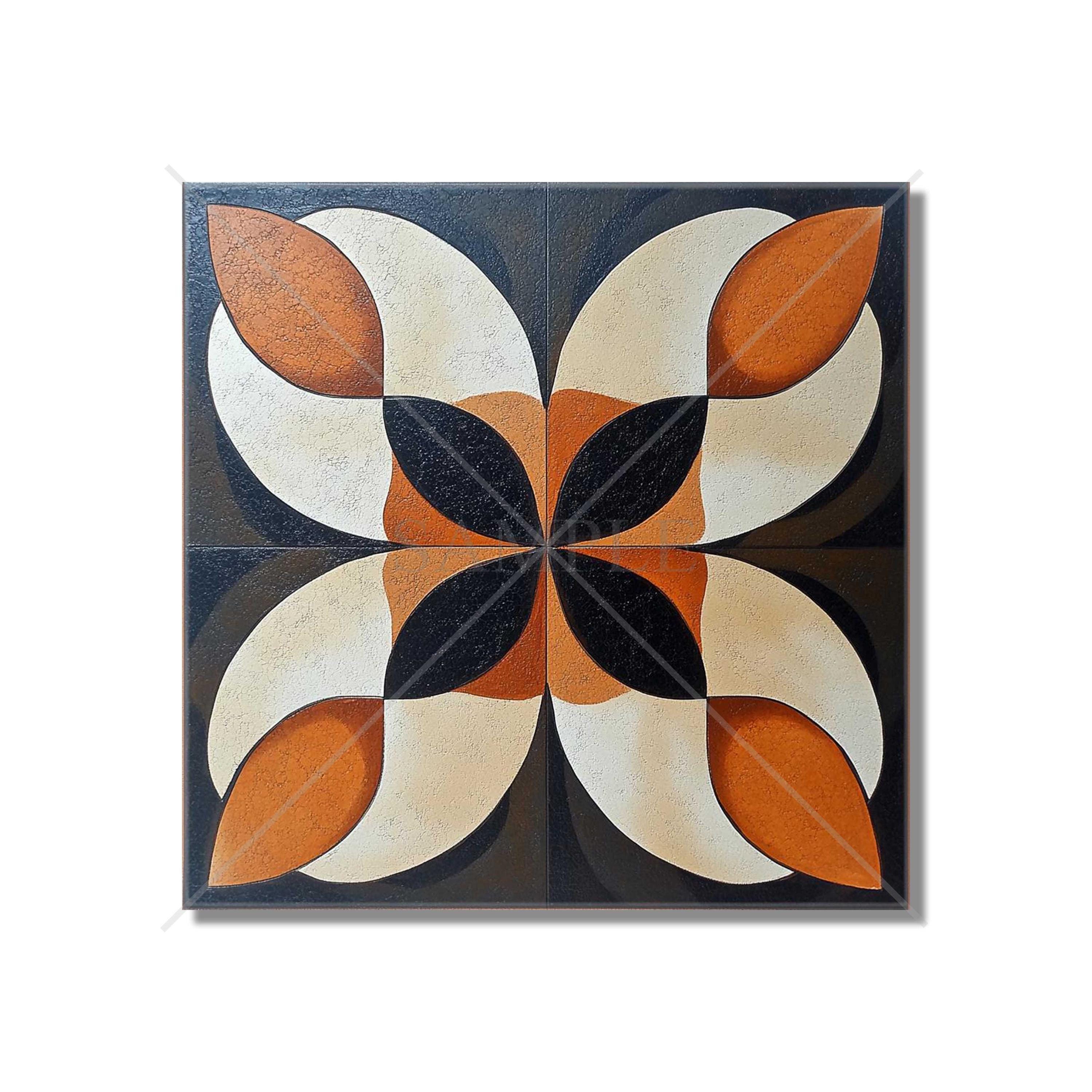Geometric Ceramic Tile Patterned Kitchen Backsplash Tile - Unique ...