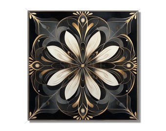 Moody Black And Brown Ceramic Tile - Patterned Kitchen Backsplash Tile - Unique Moody Bathroom Tile - Patterned Ceramic Tile