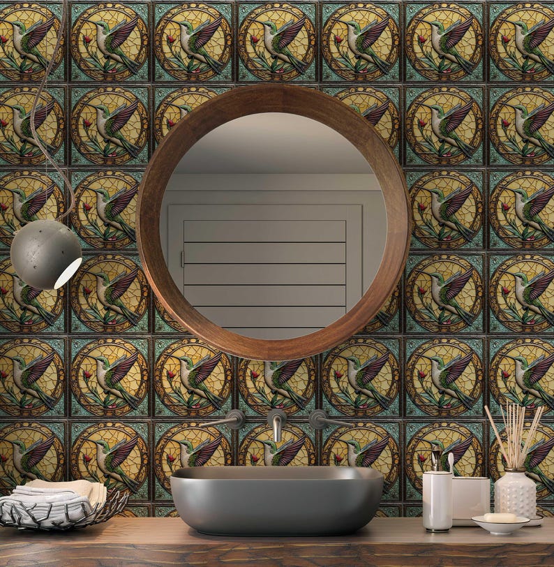 Hummingbird Tile Inlay Hummingbird Design Ceramic Tile - Ceramic Tiles With Birds ...