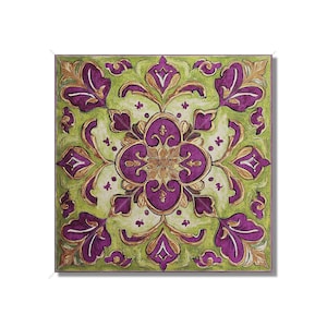 Olive Green Plum Decorative Ceramic Tiles Unique Kitchen Backsplash Tile Green Boho Bathroom Tiles Green Patterned Wall Tiles Free Shipping