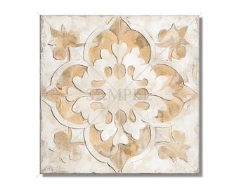 Neutral Tones Vintage European Design Ceramic Tiles Patterned Kitchen Backsplash Tile - Beige Cream Tan Bathroom Tiles Patterned Tiles