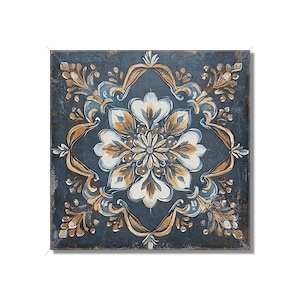 Dark Blue Ceramic Tile Vintage French Design Kitchen Backsplash Tile - Dark Blue Bathroom Wall Tiles - Patterned Decorative Fireplace Tiles