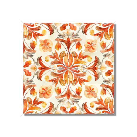 Orange Patterned Tiles