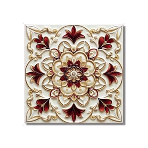 Red Ceramic Tile Unique Patterned Red Kitchen Backsplash Tiles Red Bathroom Tiles Red Accent Tiles Red Fireplace Tile