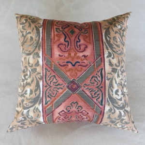 Pillow Cover, 16 x 16, Terra Cotta Print Pillow Cover, Toss Pillow Cover, Throw Pillow Cover, Ready to Ship!
