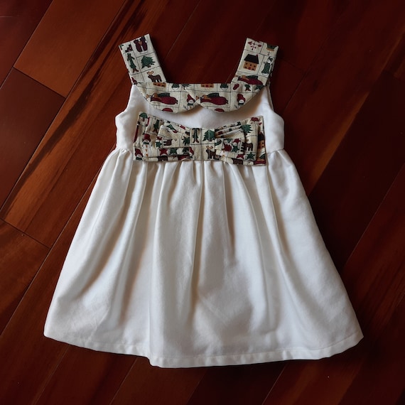 christmas party dress size 6 Baby Dress: Ivory Cotton Holiday Dress, Mos Size:3 D