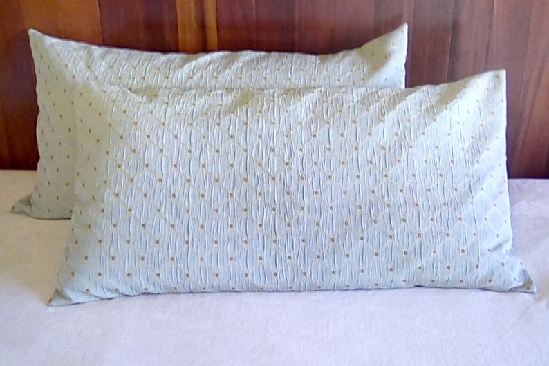 Pillow Shams, Set of 2, King Size, 20 X 36, Sea Foam Green, Sea Glass