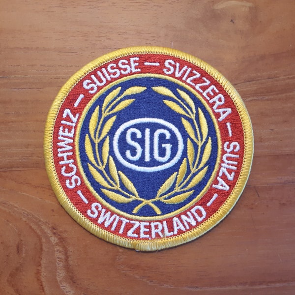 Sig Switzerland Schweiz Suisse Svizzera Suiza Patch Logo, 4 Inch Diameter, Gift for Sig Owner, Ready to Ship!