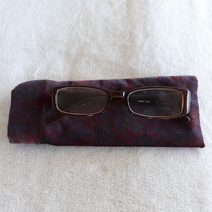Eyeglass Case, Small Velvet Eyeglass Case, Velvet Eyeglass Case, Paisley Velvet Eyeglass Case, Gift for Her, Ready to Ship!