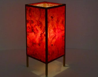 Mango Leaf Inclusion Paper Lamp, choice of color