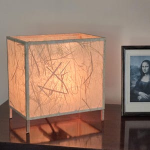 Custom Design Botanical Paper Landscape table lamp imagem 1