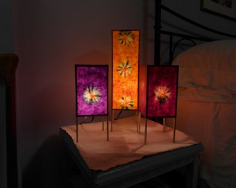 Table Lamp, Accent Lamp, Boho Lamp, Tie Dye, Hippie Lamp, Paper Lantern, Glogoods, Graduation Present