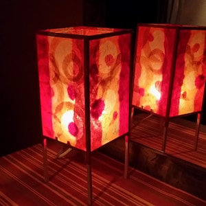 Paper Lamp with fun colorful circles 10 x 5