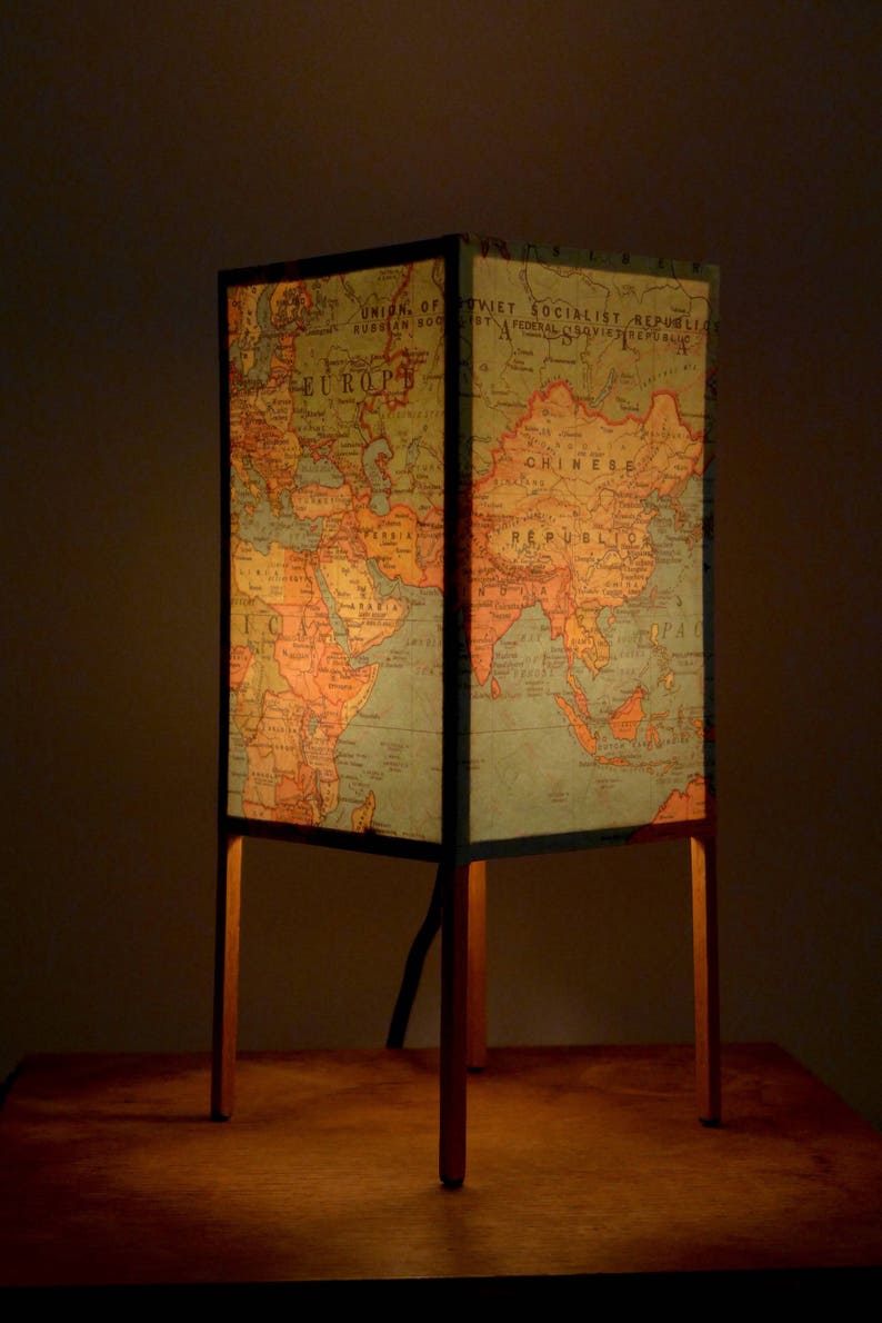 Map Lamp Graduation Dorm Lamp Table Lamp Globe Lamp Paper Lamp Accent lamp