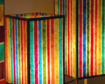 Multi-colored striped table Lamp or Accent Lamp