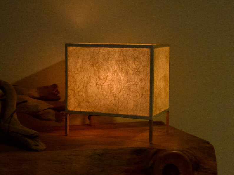 Custom Design Botanical Paper Landscape table lamp imagem 4