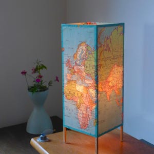 Illuminated Map of USA or the World table lamp