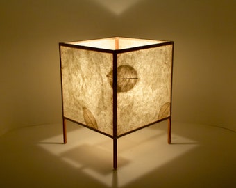 Botanical Table Lamp, Bedside Lamp, Bodhi Leaves, Accent Lamp, Paper Lamp, Mood Lighting