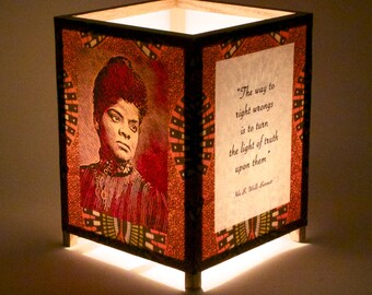 History-Making Black Females Ida B. Wells and Stacey Abrams Light of Truth Table Lamp