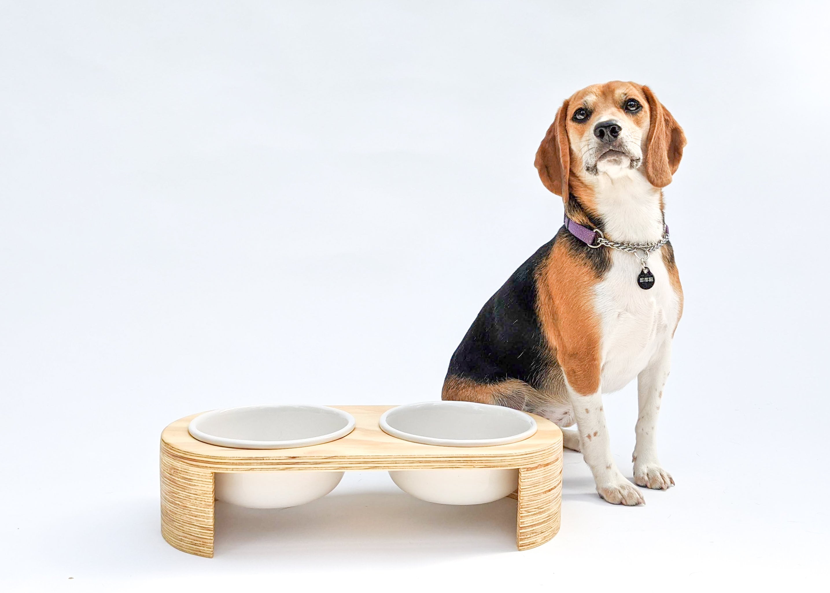 Stand de Bol Pour Chien Surélevé, Mangeoire Chiens en Bois, Double Stand &bols