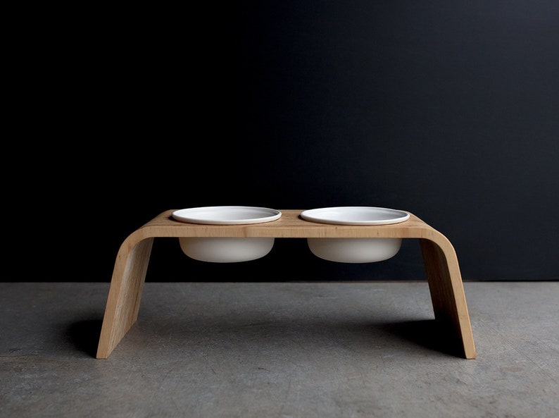 Modern Dog Feeder Raised / Elevated Bowl Stand Double Tall Etsy Canada