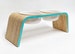 Elevated dog bowl stand, Painted Edge, Modern dog feeder, Double wooden stand & bowl, 