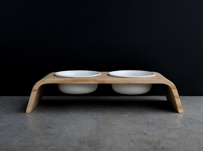 Elevated Dog Bowl Stand different Heights Available Modern Etsy
