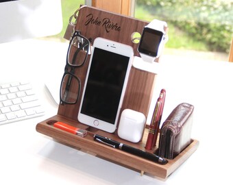 Custom docking station, Fathers day gift idea, Personalized gift for dad, Unique holiday gift