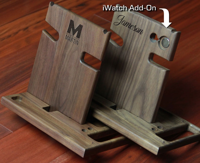 Christmas Gift for Men Solid Walnut,Docking Station,Men/'s Valet,Desk Organizer,Charging Station,Valet Tray,Personalized,iPhone.iPad,Apple