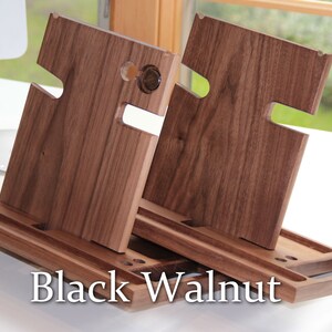 Docking Station Tech Gift for Men Charging Station Phone Stand Phone Holder Anniversary Gifts for Men Gifts for Boyfriend Gift for Husband Walnut