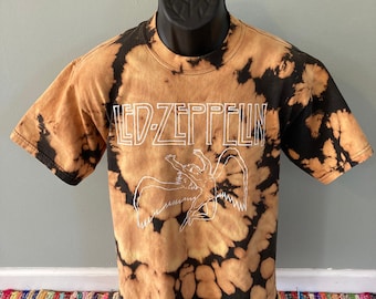 Led Zeppelin Icarus Swan Song Records Shirt Tie Dye Band Tee Robert Plant Jimmy Page Concert Tour Festival Rock Roll Trip Acid Lsd Medium