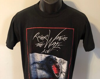90s Roger Waters The Wall Live Shirt Vintage Tee Pink Floyd Rare Error One Of A Kind Jerzees Made in USA Medium