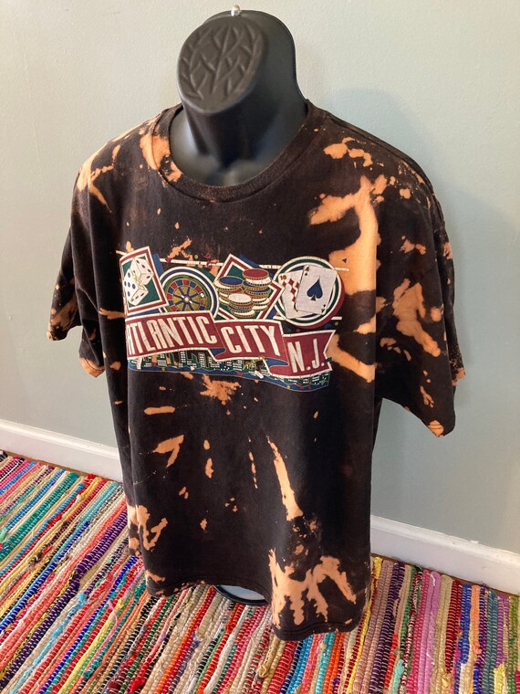 90s Atlantic City Casino Tie Dye Shirt Vintage Te… - image 2