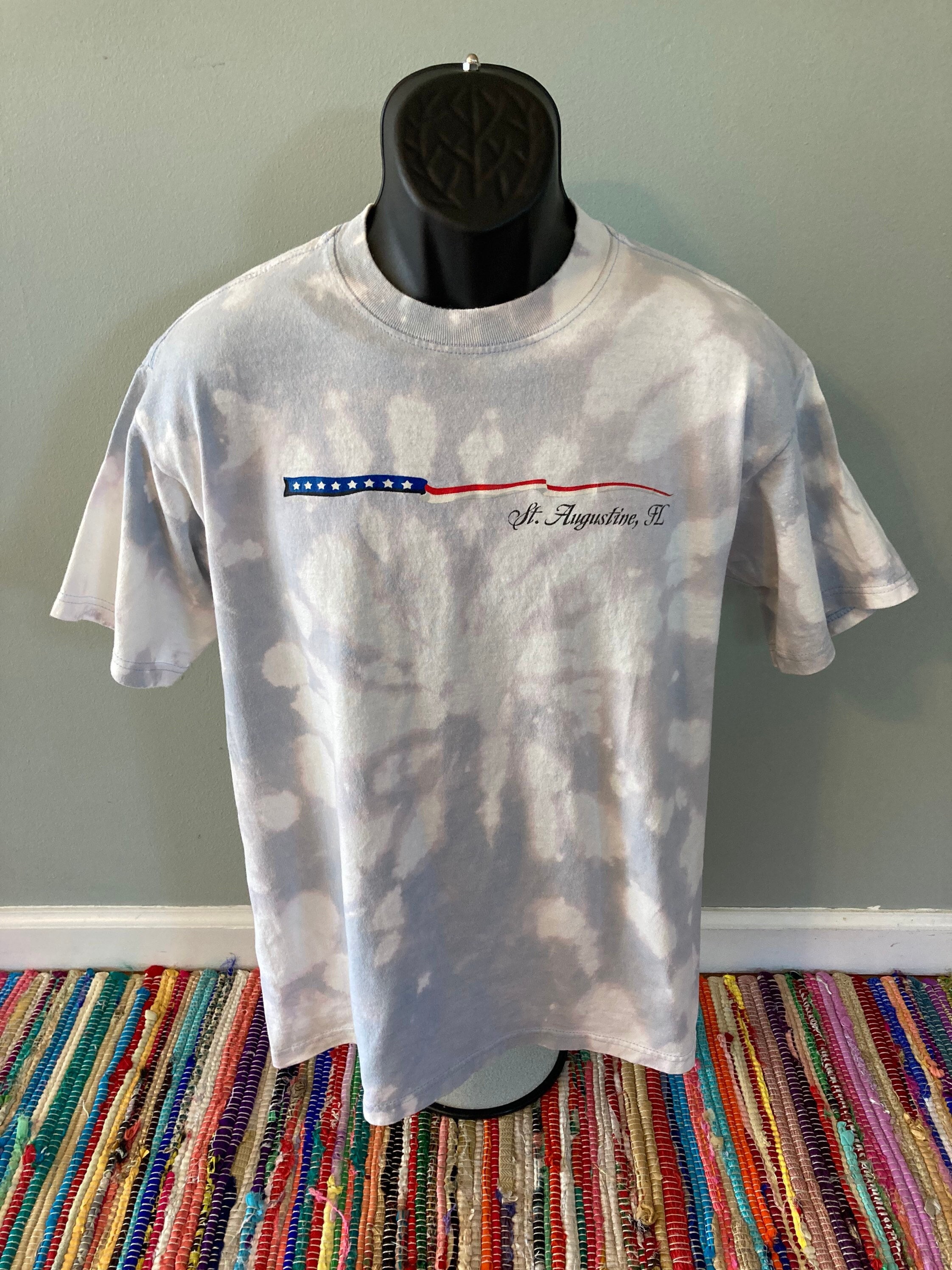 90s St. Augustine Florida Shirt Vintage Tee American Flag - Etsy