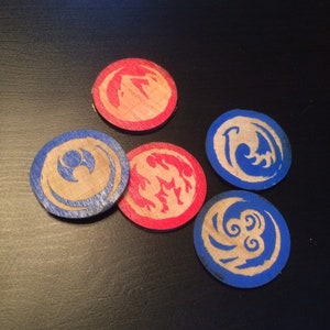 Anéis elementares L5R em madeira