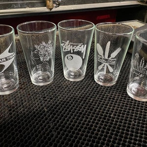 Laser Engraved Pint Glass image 2