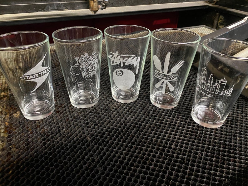 Laser Engraved Pint Glass image 2