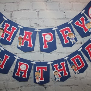 Sandlot Inspired Baseball Happy Birthday Banner