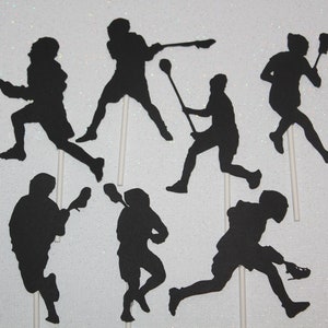 Lacrosse Sticks Black and White Edible Cake Topper Image ABPID11292 – A  Birthday Place