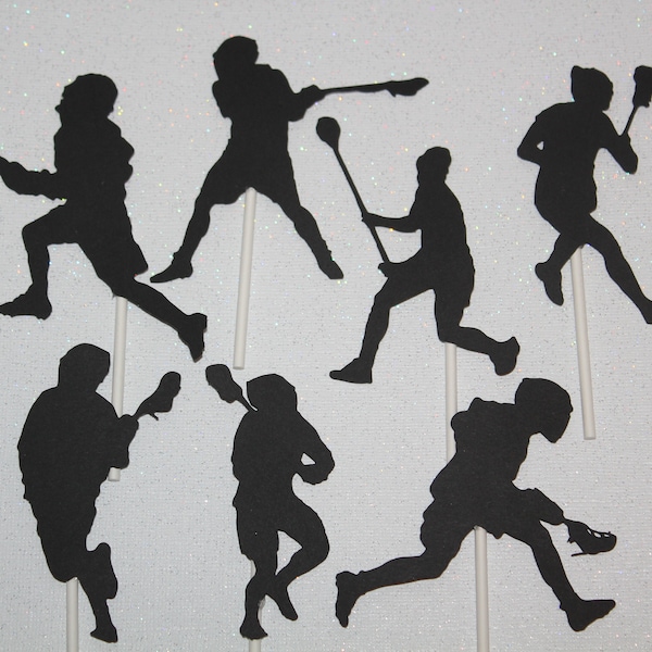 Lacrosse Cupcake Toppers Etsy