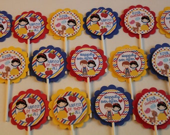 Snow White Inspired Cupcake Toppers