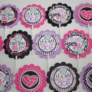 Volleyball Cupcake Toppers