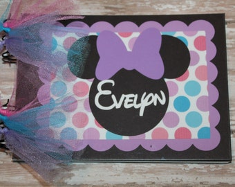 Personalized Disney Autograph Book inspired by Minnie Mouse