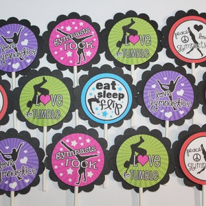 Gymnastics - Tumbling Cupcake Toppers