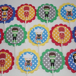 Superhero Inspired Cupcake Toppers