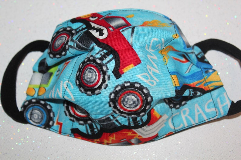 Child's Face Mask Cars Trains Monster Trucks Etsy