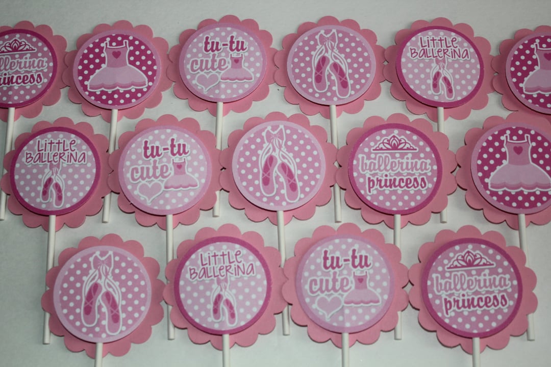 Ballerina Cupcake Toppers - Etsy